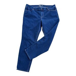 Old Navy Mid Rise Super Skinny Ankle Jeans Size 16 Blue Denim Stretch